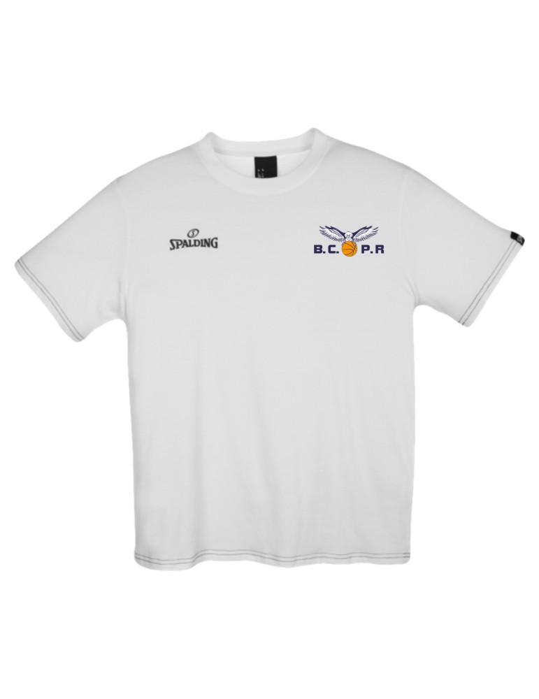 T-Shirt Blanc ou Marine SPALDING Homme/Junior B.C.P.R Basket