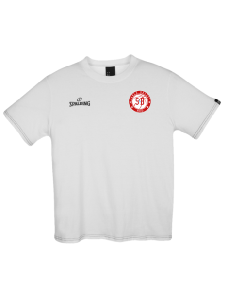 T-shirt SPALDING Rouge ou Blanc Sablé Basket