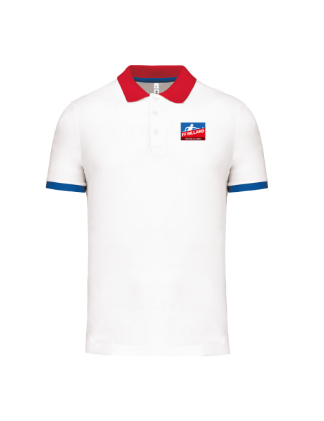 Polo blanc/bleu/rouge Ligue des Pays de la Loire Homme