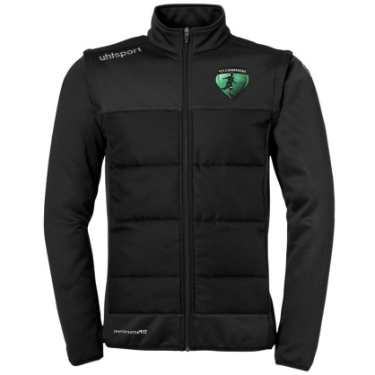 Doudoune rétractable Uhlsport Noir FCS Champagné (logo en écusson sublimé)