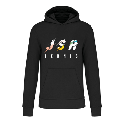 Sweat à capuche noir JSA Tennis