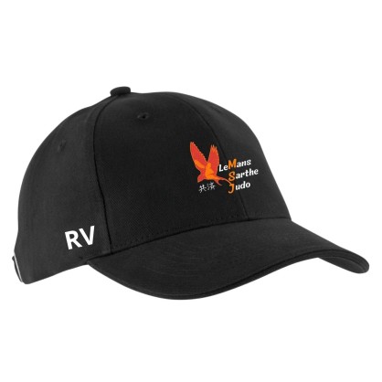 Casquette brodé Noir Le Mans Sarthe Judo
