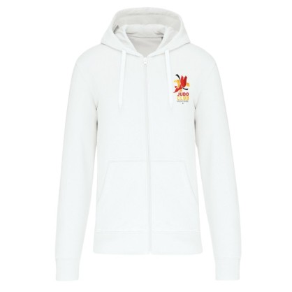 Veste zip à capuche Blanc/Noir Montoire Judo