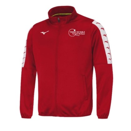 Veste de survêtement rouge MIZUNO TTC Parigné