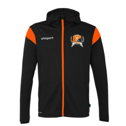 Veste légère zippée avec capuche Uhlsport Noire Orange AS Cures