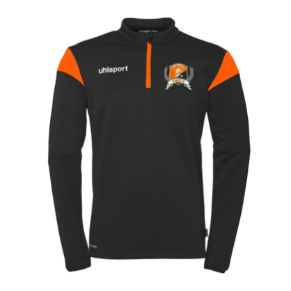 Veste 1/4 zippée Uhlsport Noire Orange AS Cures