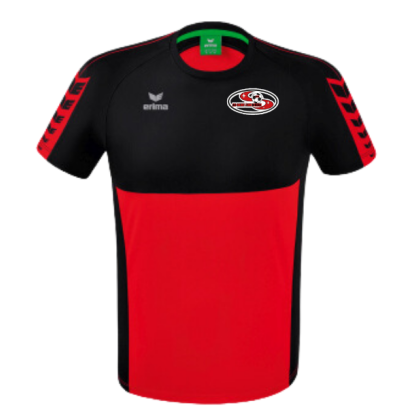 Maillot d'entrainement Erima Noir/Rouge ASSJA