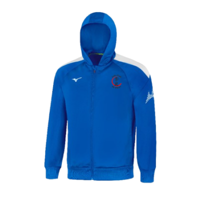 Veste zippée à capuche Mizuno Bleue Judo Club de Pitres