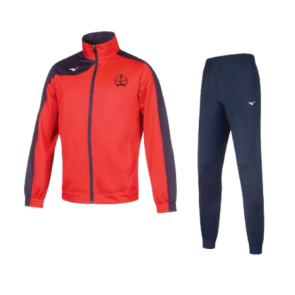 Ensemble veste et pantalon de survêtement Mizuno Rouge/Bleu Judo Club Alizéen
