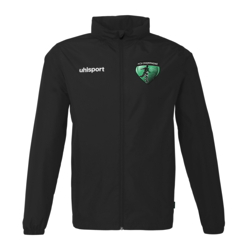 Coupe vent UHLSPORT noir FCS CHAMPAGNE (Flocage écusson)