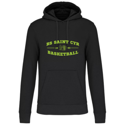 Sweat à capuche Noir RS St Cyr Basketball