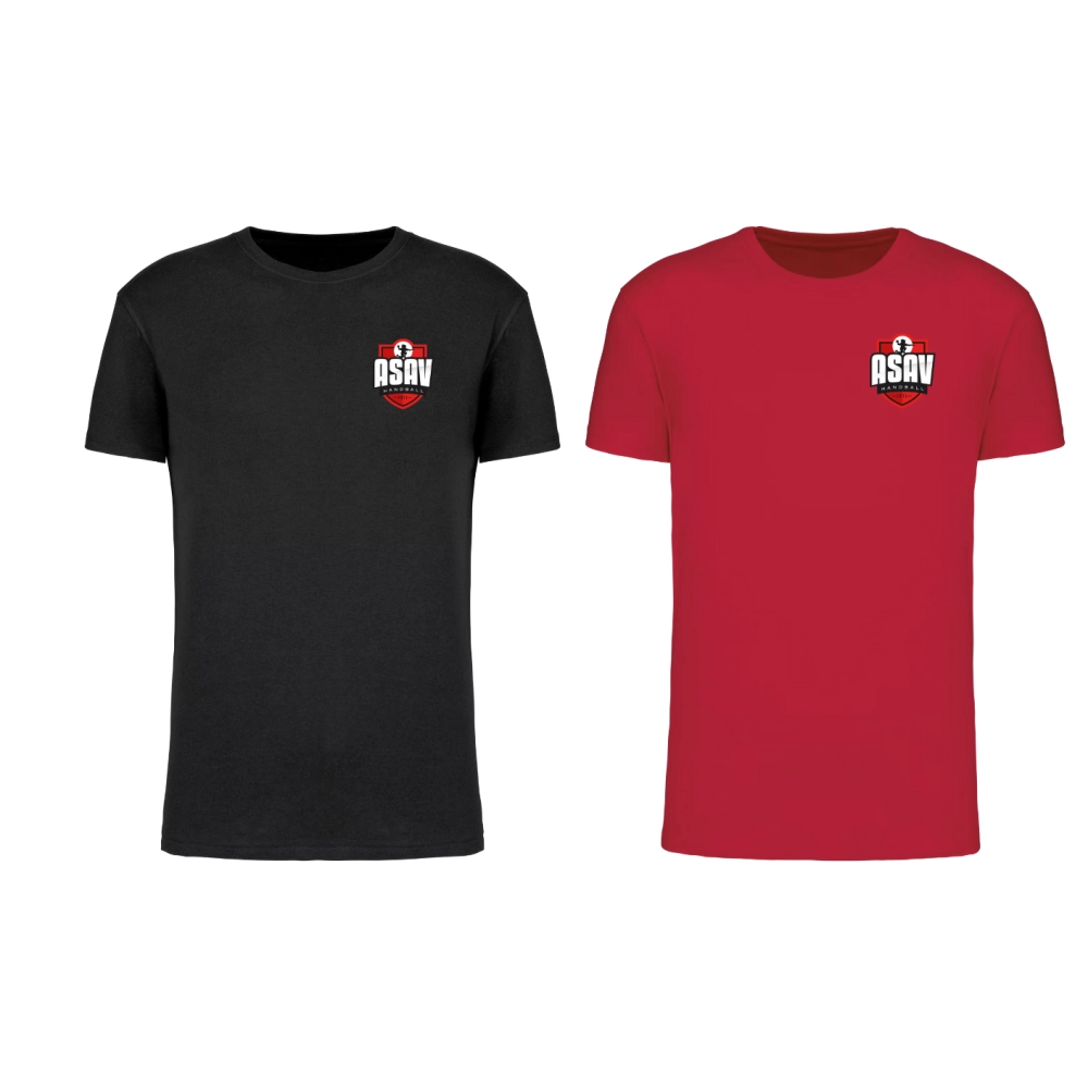 T-shirt Noir ou Rouge ASAV Handball