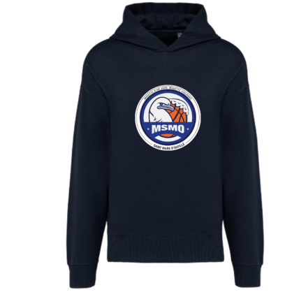 Sweat à capuche Bleu marine MSMO (Grand logo en couleur)