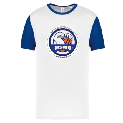 Maillot Bicolore Blanc MSMO (Grand logo en couleur)