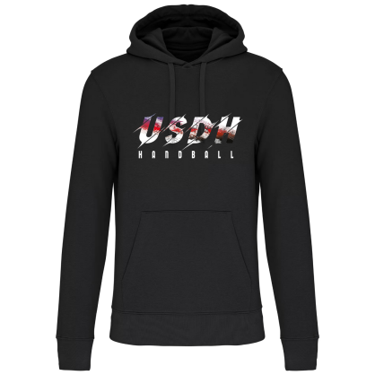 Sweat capuche Noël Noir USDH
