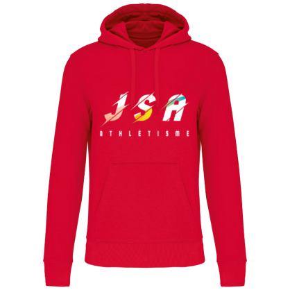 Sweat à capuche rouge JSA Athlétisme