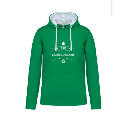 Sweat capuche Vert ASE ST OSMANE