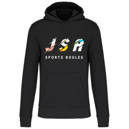 Sweat à capuche noir JSA Sports Boules