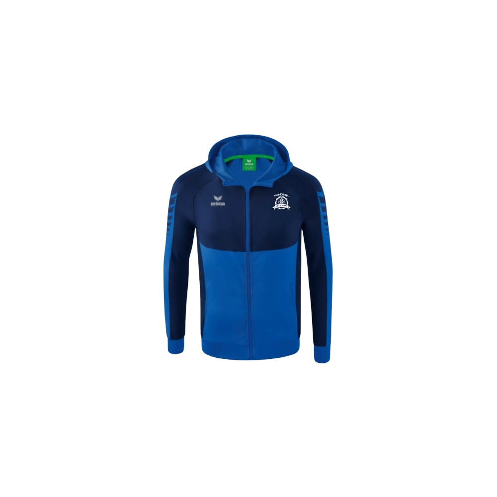 Sweat zippé à capuche Erima Bleu CSC Le Mans