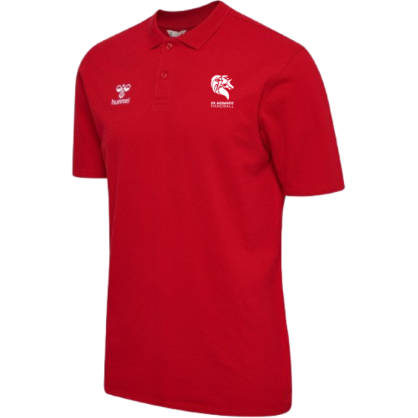Polo Hummel noir ou rouge Coton ES AUBANCE HANDBALL