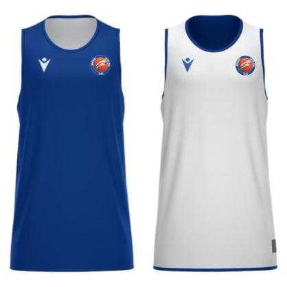 Maillot réversible Macron Bleu/Blanc ES Bonchamp Basket