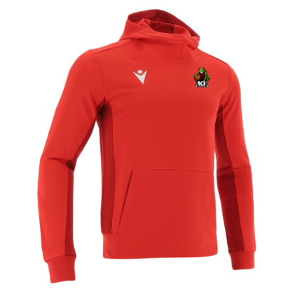 Sweat capuche MACRON Homme/Junior rouge Basket club d'ETIVAL