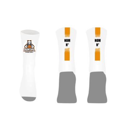 Chaussettes personnalisées Logo COC Basket + Nom + Numéro