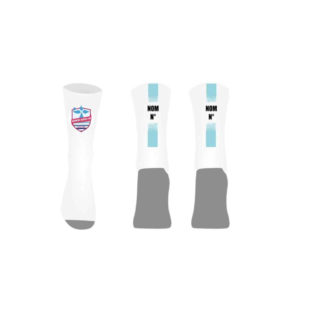 Chaussettes personnalisées Logo HKHB + Nom + Numéro