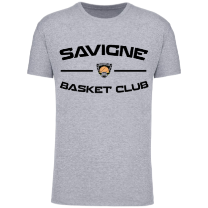 T-shirt Noir ou Gris Savigné Basket Club (grand logo)
