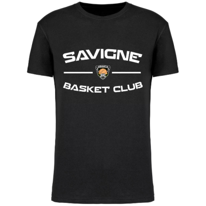 T-shirt Noir ou Gris Savigné Basket Club (grand logo)