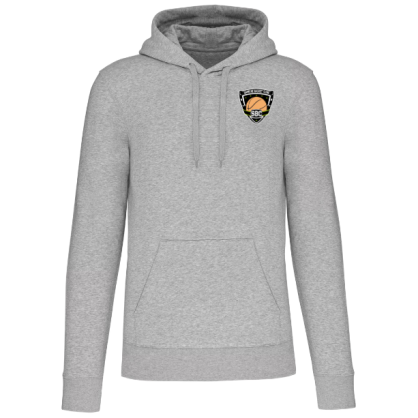 Sweat à capuche Noir ou Gris Savigné Basket Club (logo coeur)