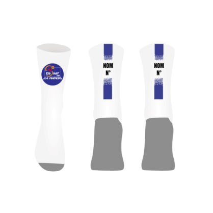 Chaussettes personnalisées Logo SA Mamers Basket + Nom + Numéro
