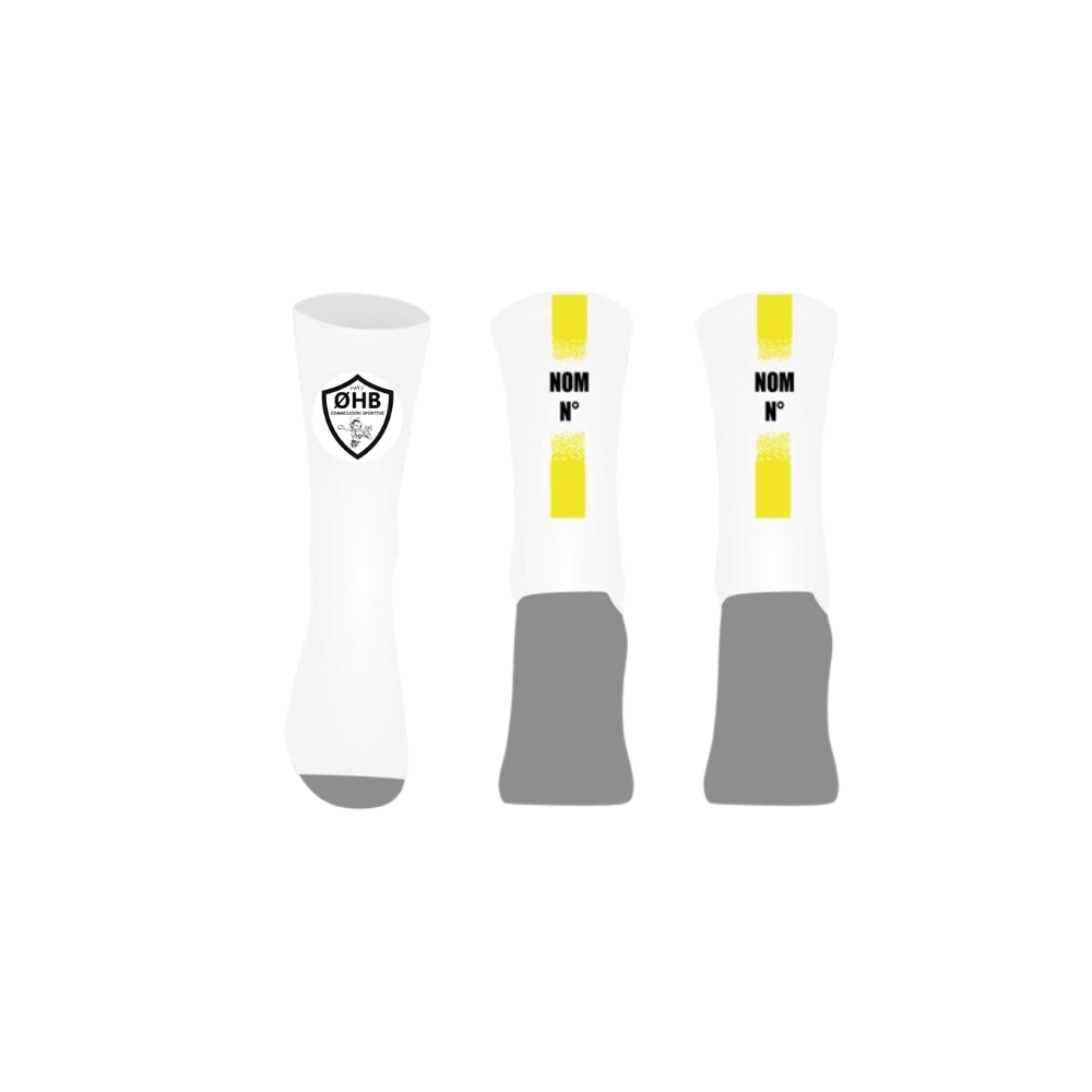 Chaussettes personnalisées Logo Oléron Handball + Nom + Numéro