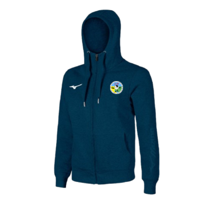 Veste zippée à capuche Mizuno Bleu Arts Martiaux du Pays de Bière