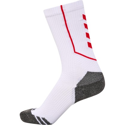 Chaussettes d'entrainement HUMMEL blanches/rouges - LEGÉ HBC