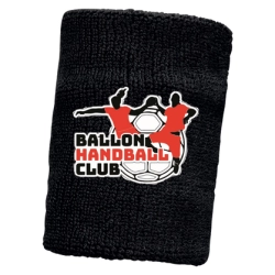 Poignet éponge Noir Ballon Handball Club