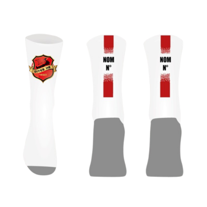Chaussettes personnalisées Logo Dives HB + Nom + Numéro