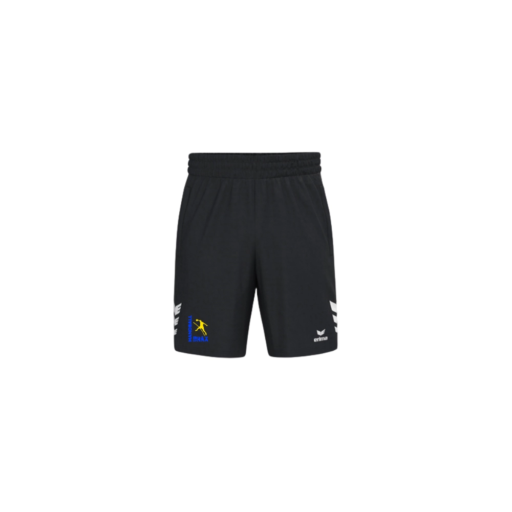 Short Erima Noir Brax Handball (logo bleu et jaune)