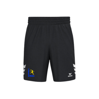 Short Erima Noir Brax Handball (logo bleu et jaune)