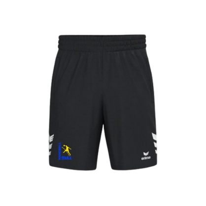 Short Erima Noir Brax Handball (logo bleu et jaune)