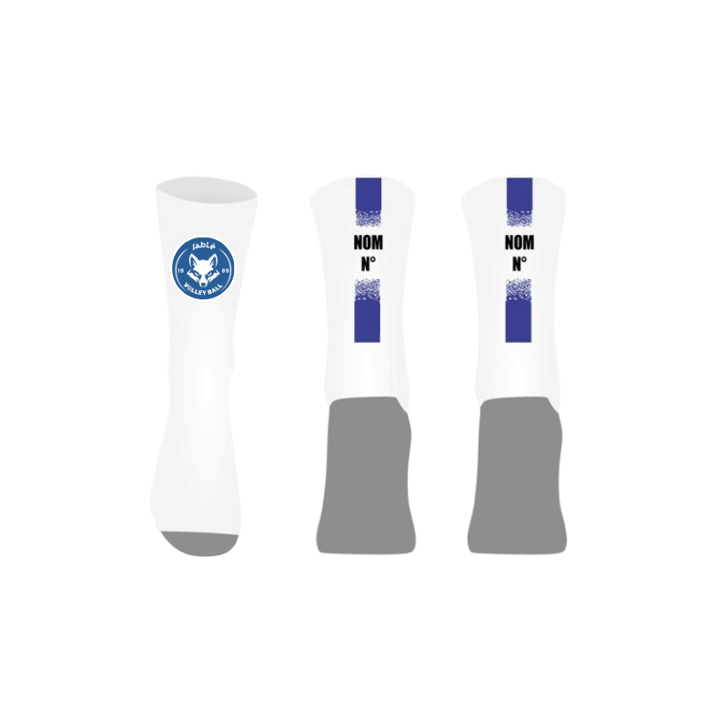Chaussettes personnalisées Logo Sablé Volleyball + Nom + Numéro