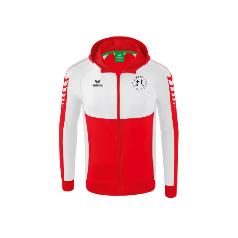 Veste à capuche zippée Erima Blanc/Rouge AS FYÉ