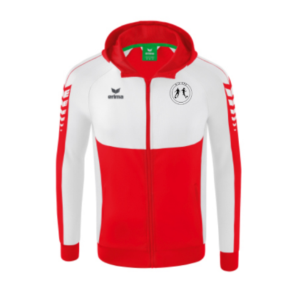 Veste à capuche zippée Erima Blanc/Rouge AS FYÉ