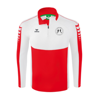 Veste demi-zip Erima Blanc/Rouge AS FYÉ