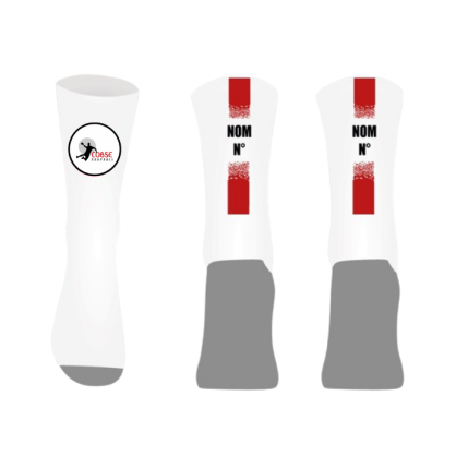 Chaussettes personnalisées Logo COBSE HB + Nom + Numéro