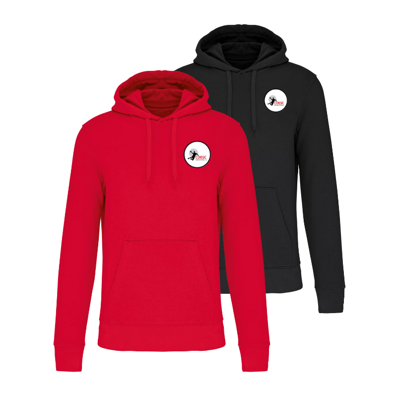 Sweat à capuche Rouge ou Noir COBSE Handball