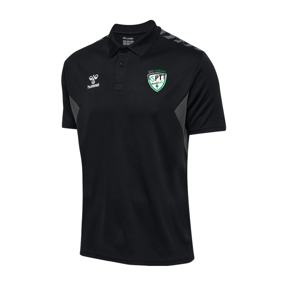 Polo poly HUMMEL noir adulte - ASPTT