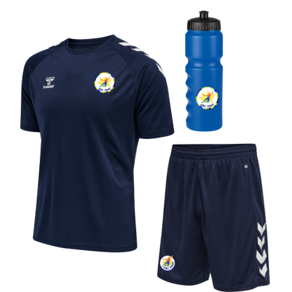 Pack Adulte Maillot + Short + Gourde bleue Hummel HBC SENS
