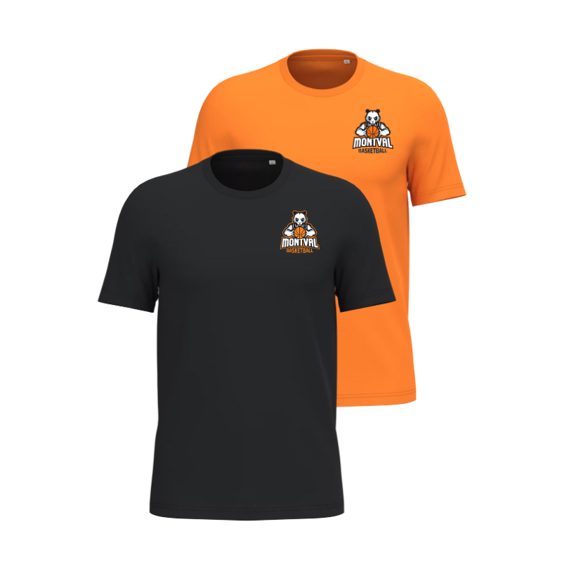T-shirt Noir ou Orange COC Basket