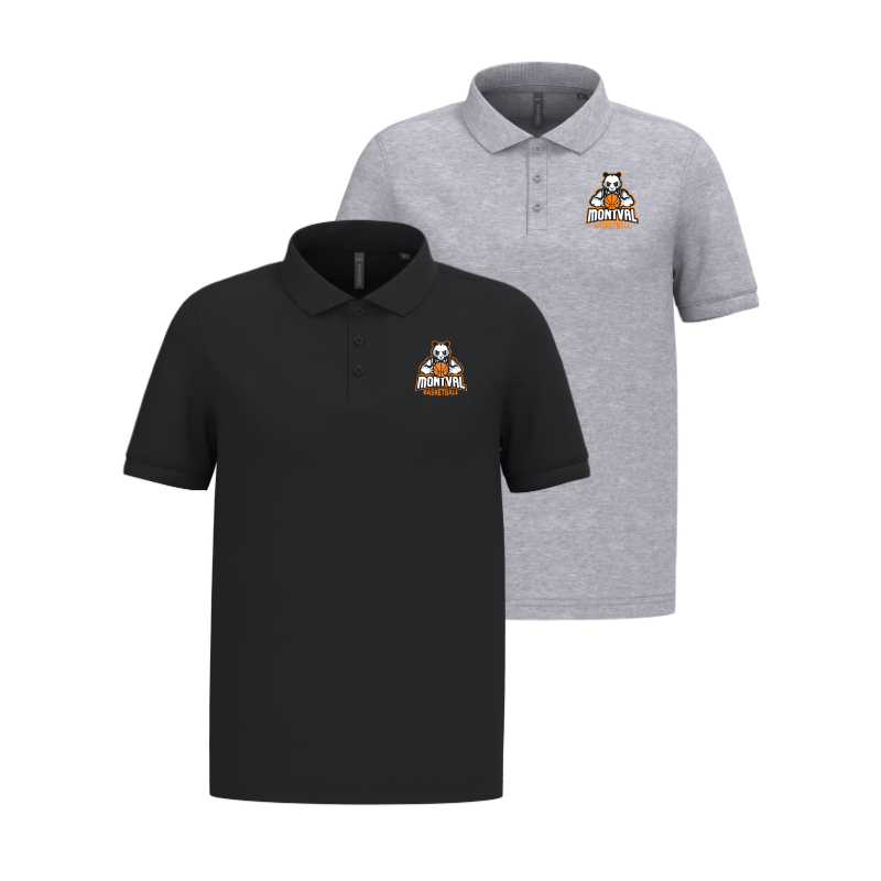 Polo Noir ou Gris COC Basket